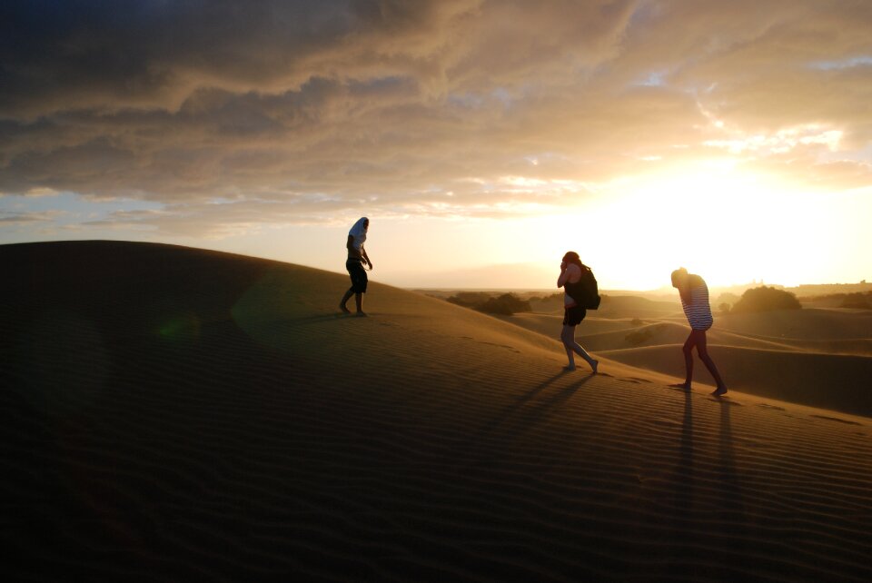 Desert sandstorm dunes