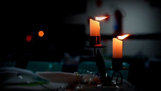 Celebration light dinner candles romantic