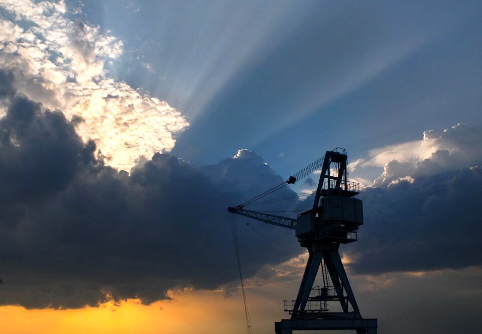 Crane economy thunderstorm