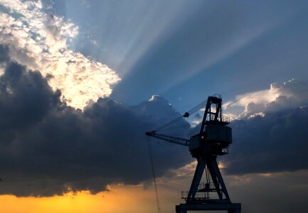 Crane economy thunderstorm