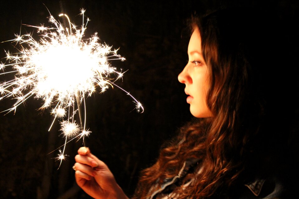 Holiday flame brown hair