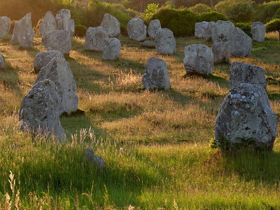 Carnac evening megaliths