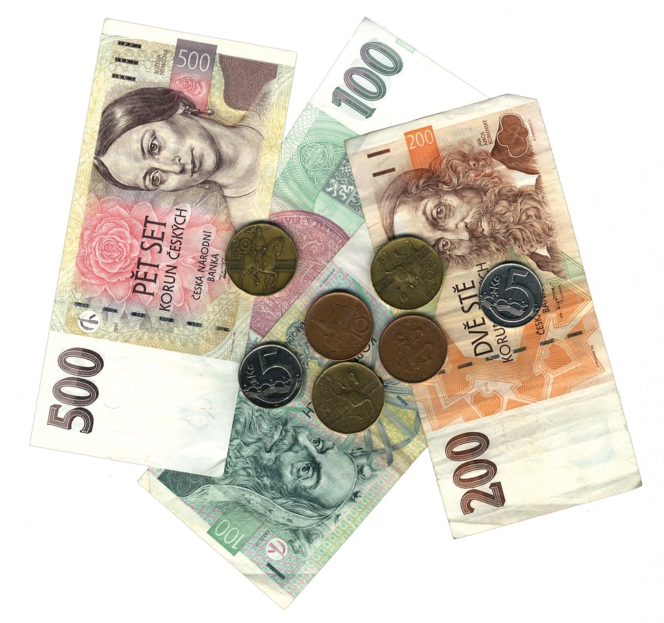 Banknotes czech currency