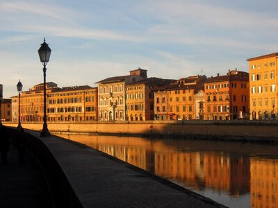 River dusk promenade