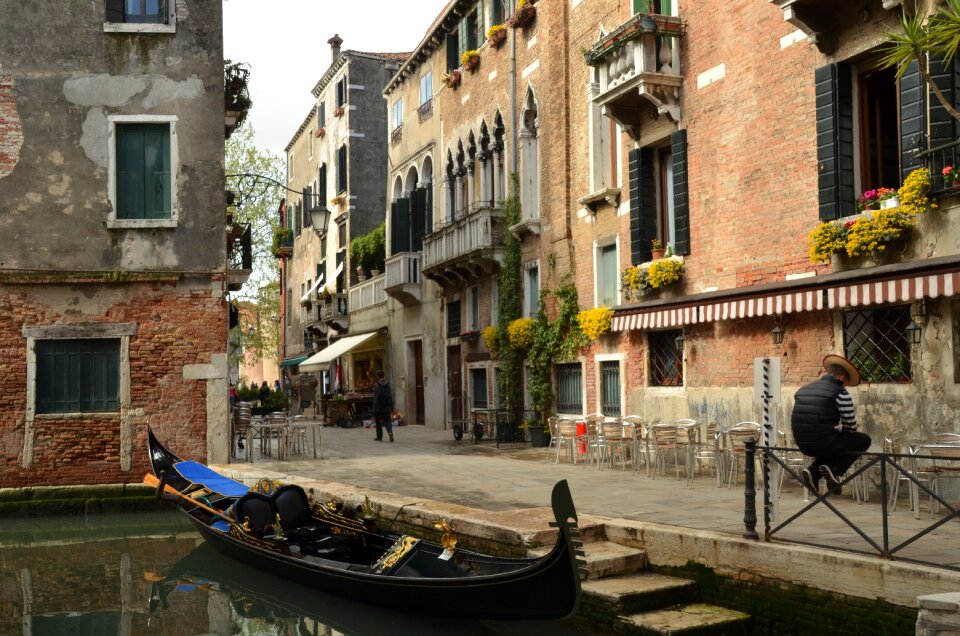 Gondolier boating water photo