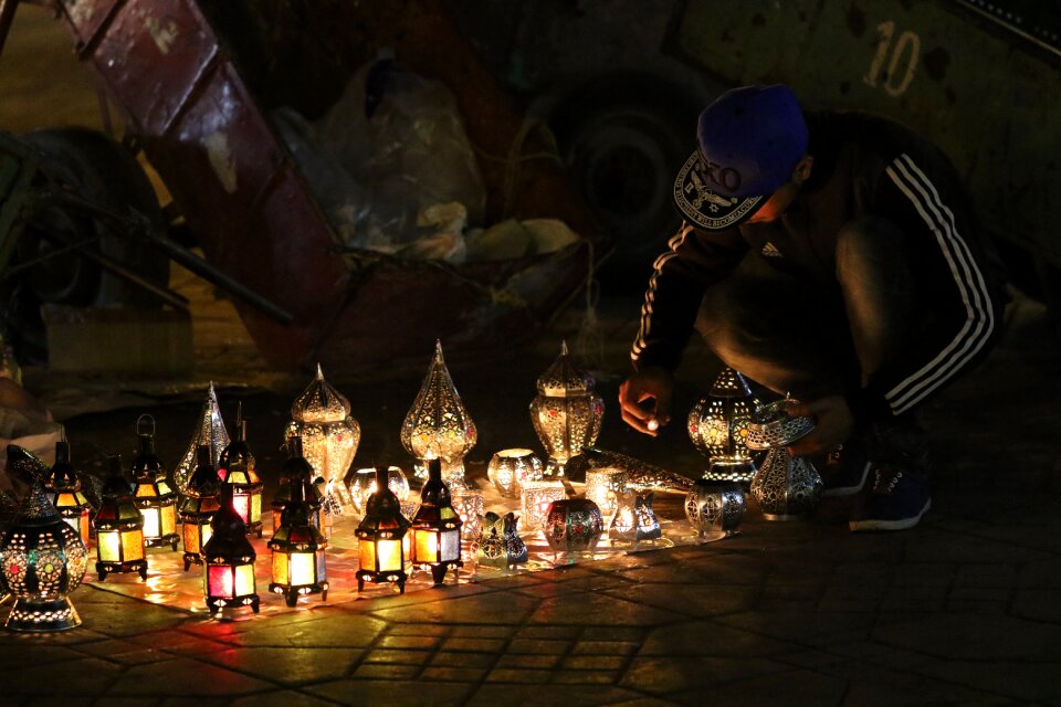 Morocco market flying dealer photo