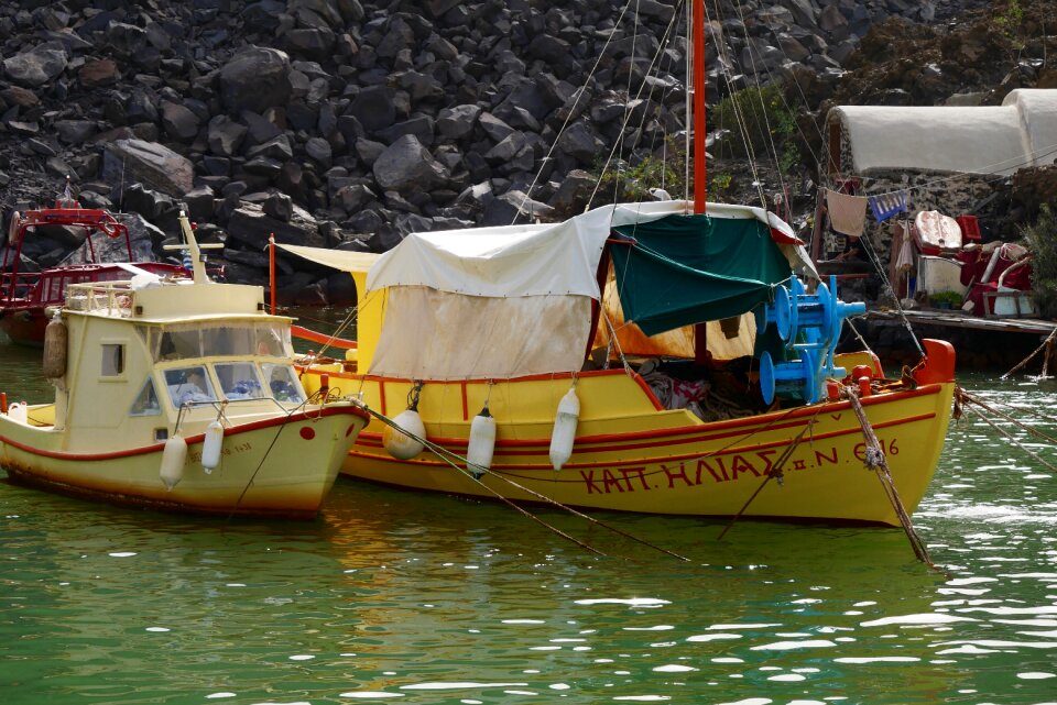 Natural harbor poverty greek port