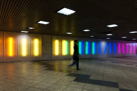 Neon lighting tile ground