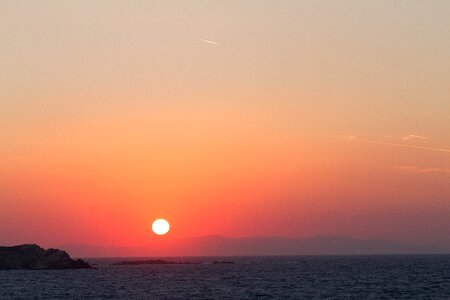 Sunset greek sun photo