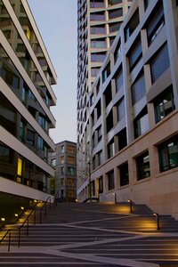 Facade modern evening light