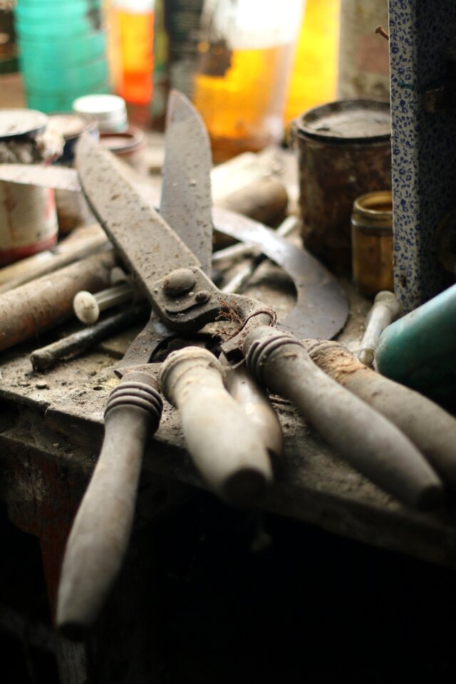 Tools flea market rustic