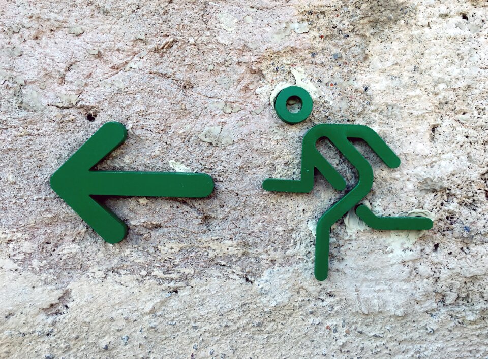 Snowman green pictogram