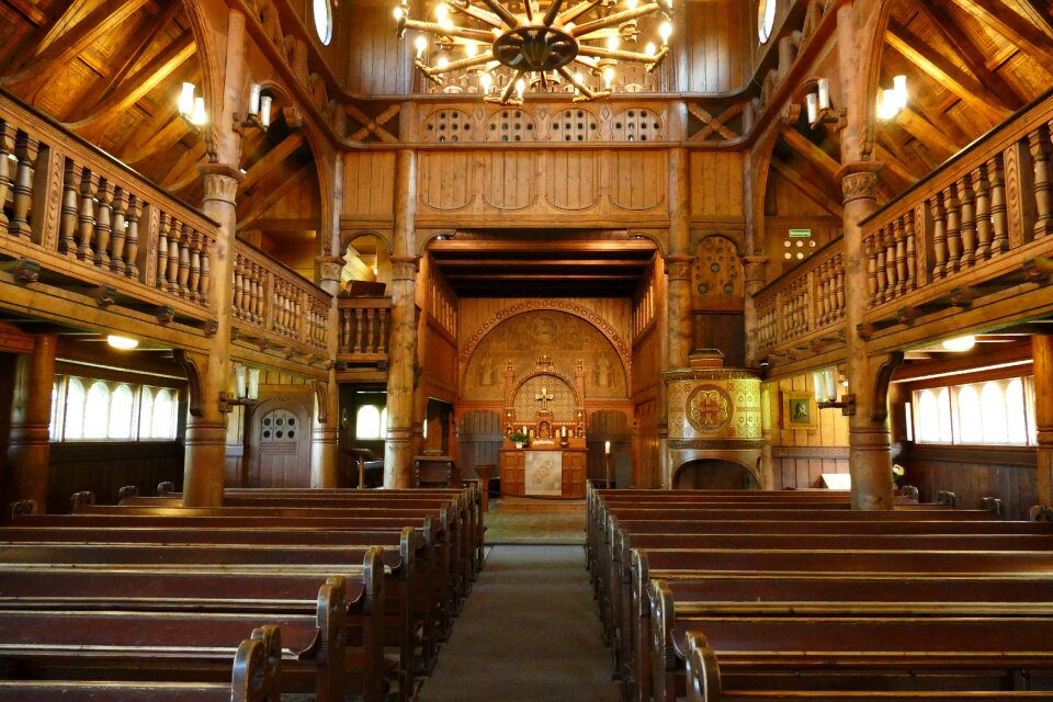 Altar stave church goslar-hahnenklee photo