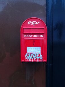 Reykjavik mailbox red