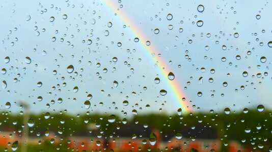Weather blue rain blue rainbow