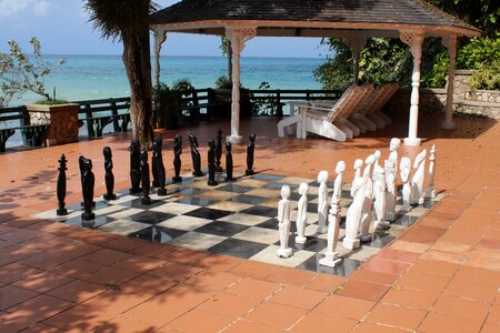 Chess pieces chess board king photo