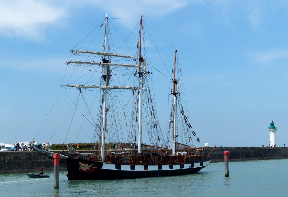 Sailing boat sea harbour