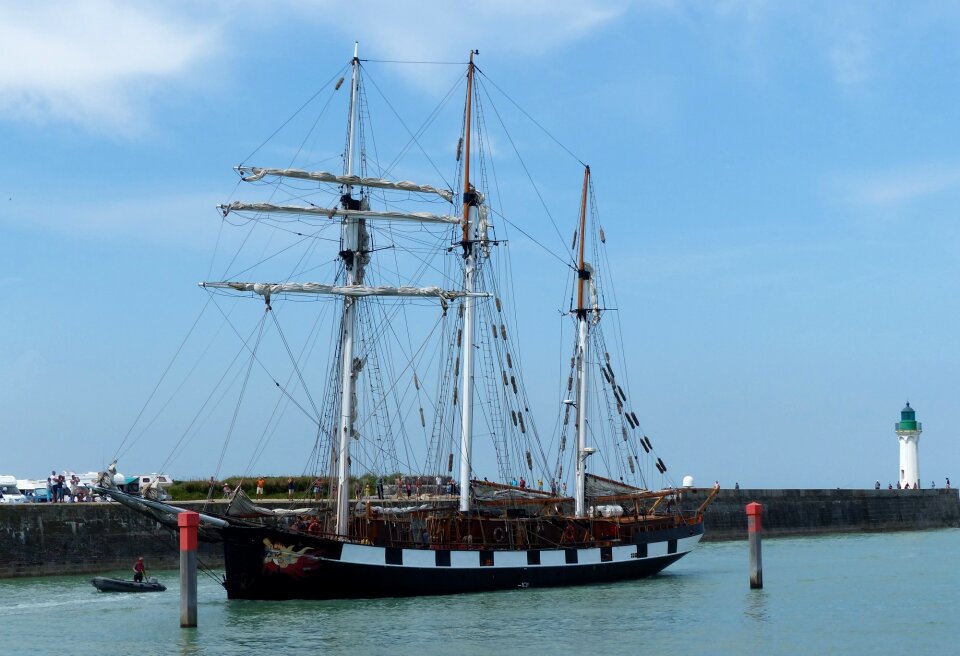 Sailing boat sea harbour photo