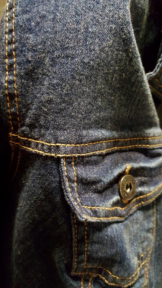 Denim jacket weave thread