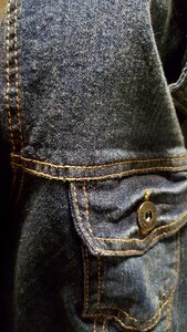 Denim jacket weave thread