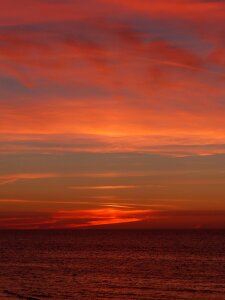 Orange ocean evening photo