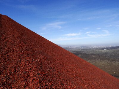 Lanzarote red earth canary photo