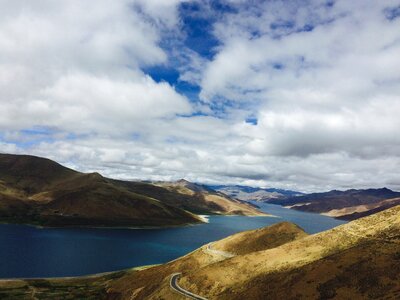 Tibet blue sky and white clouds yang zhuo yong measures photo