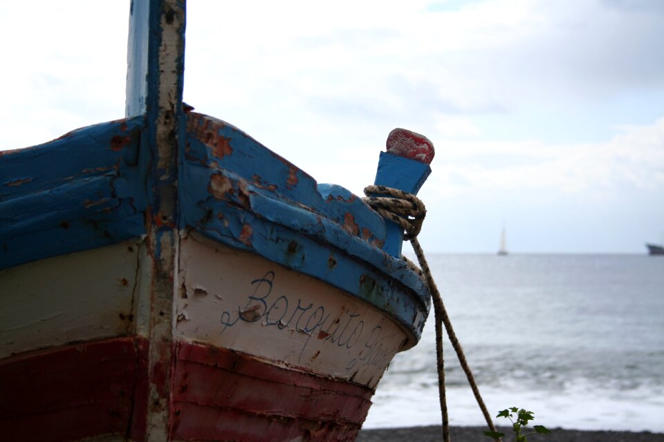 Boats fishing calm sea photo