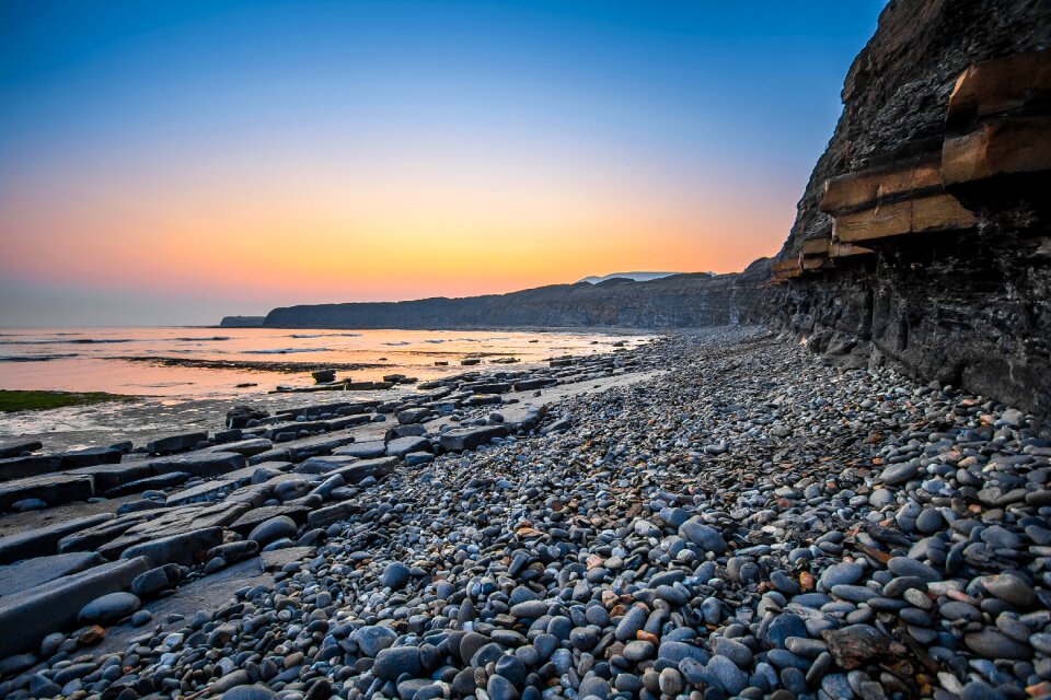 Kimmeridge bay sunset bay