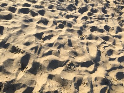 Sand beach footsteps
