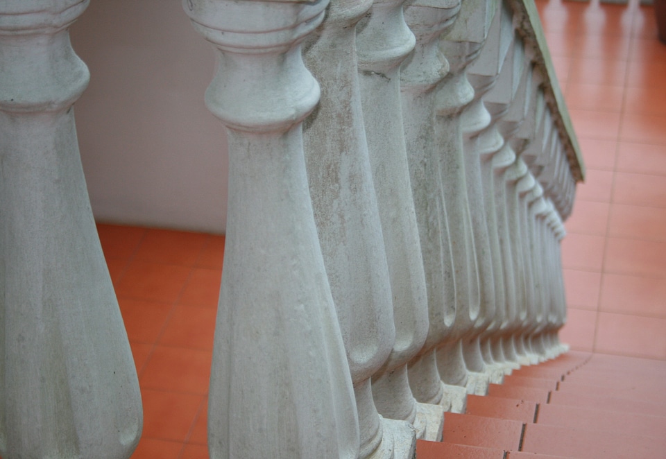 Red balustrade classic