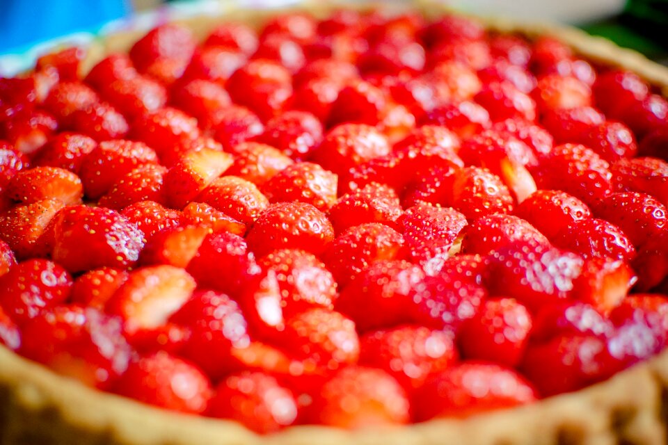 Delicious strawberry sections strawberry pie