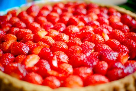 Delicious strawberry sections strawberry pie photo