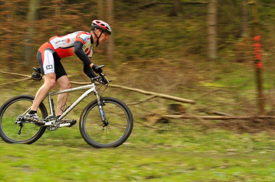 Forest cycling sporty