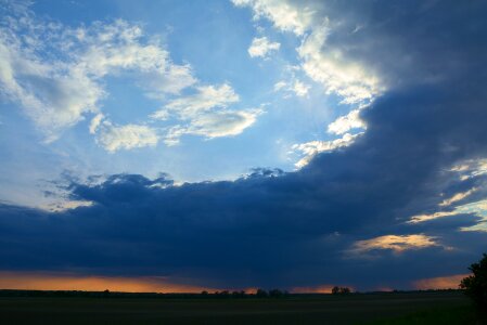 Landscape sunset storm