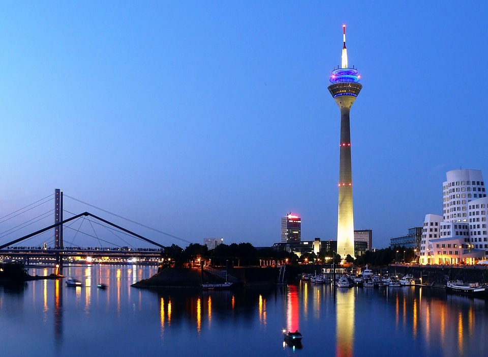 Rhine tv tower architecture of gehry skyscrapers