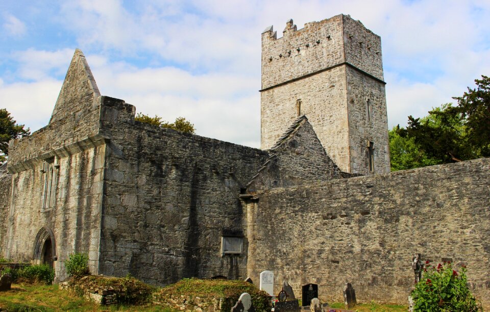 Remains of a wall abbey ireland