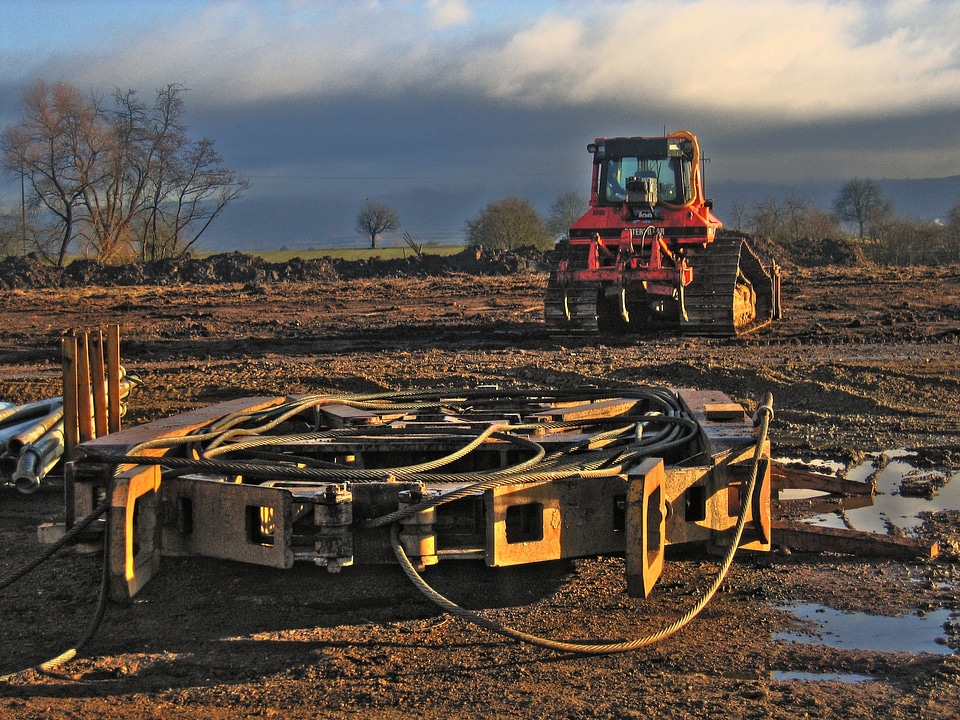 Construction site earth