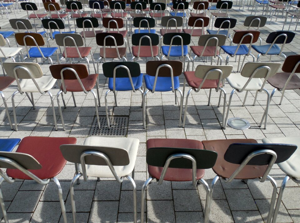 Seats sit audience