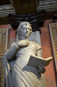 Reading marble sculpture