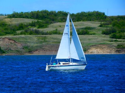 Sail yacht water photo