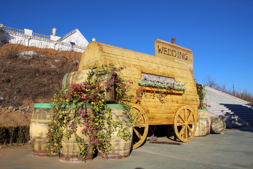 The scenery cask wine cart