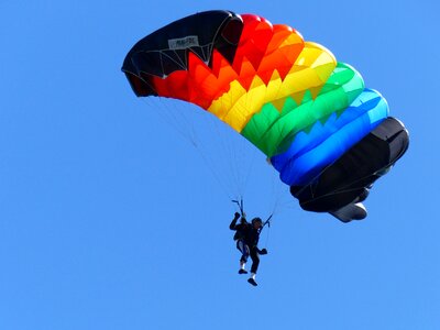 Descent parachute sky