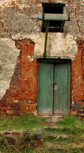 Building ancient brick photo