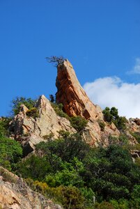 Corsica cliff red rock photo