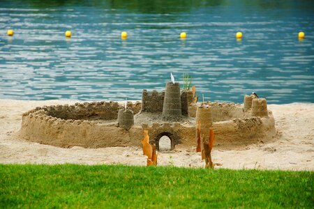 Castle beach sand sculpture