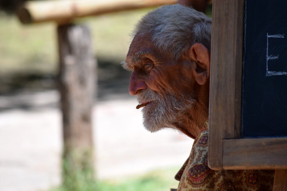 Portrait face wrinkles
