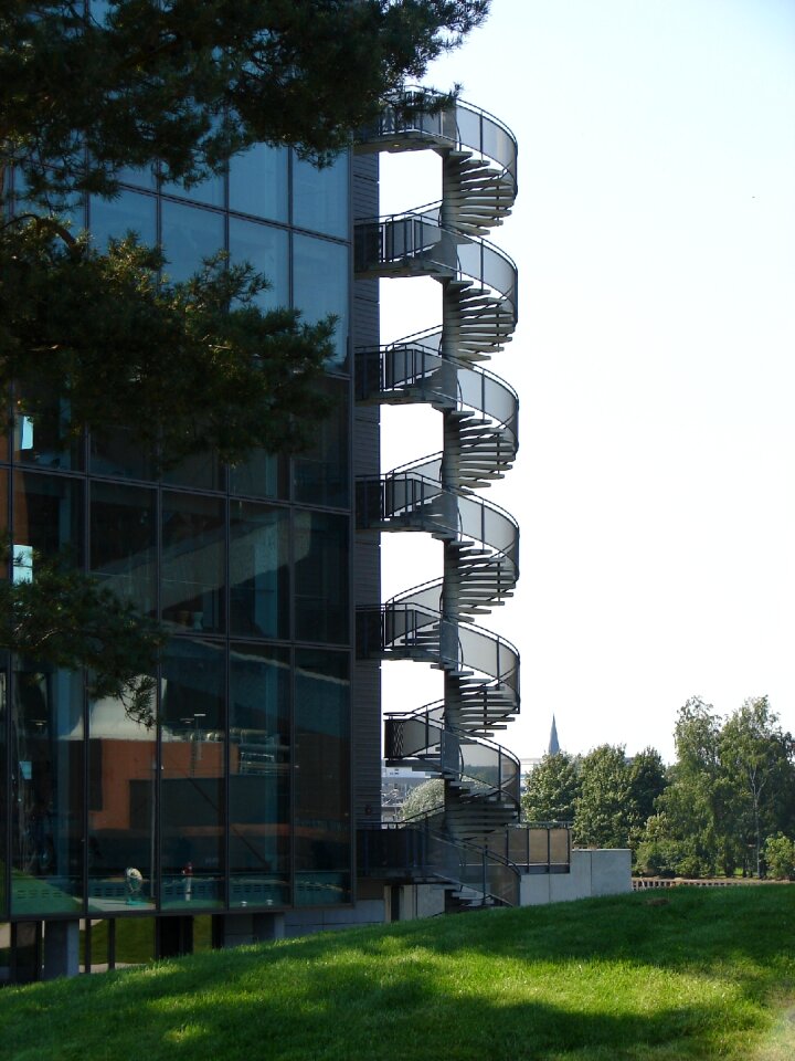 Car town architecture skyscraper