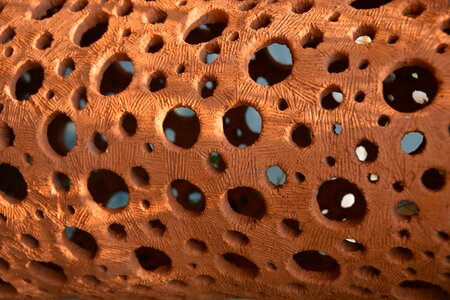 Pattern holes clay