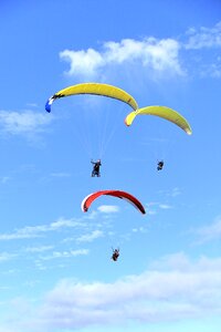 Sky blue skydiving